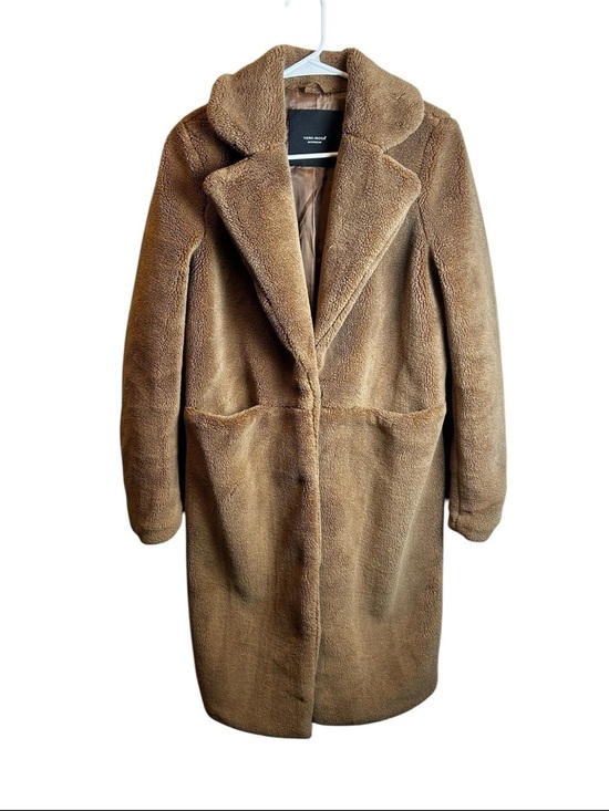 Vero Moda Jackets & Blazers - Vero Moda Women’s Brown Faux Fur Longline Teddy Coat Sherpa Size XS